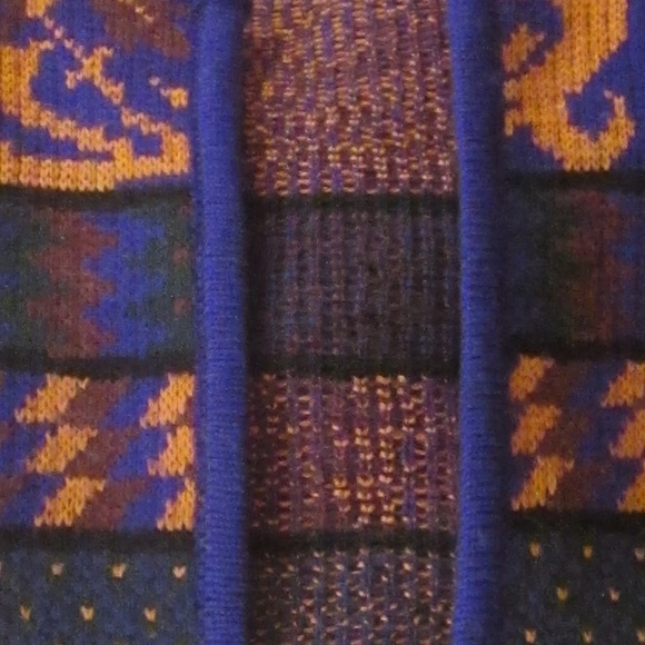 LUCE PURPLE/GOLD/BRONZE BURGUNDY/BLACK KNIT BLAZER - Picture 8 of 8